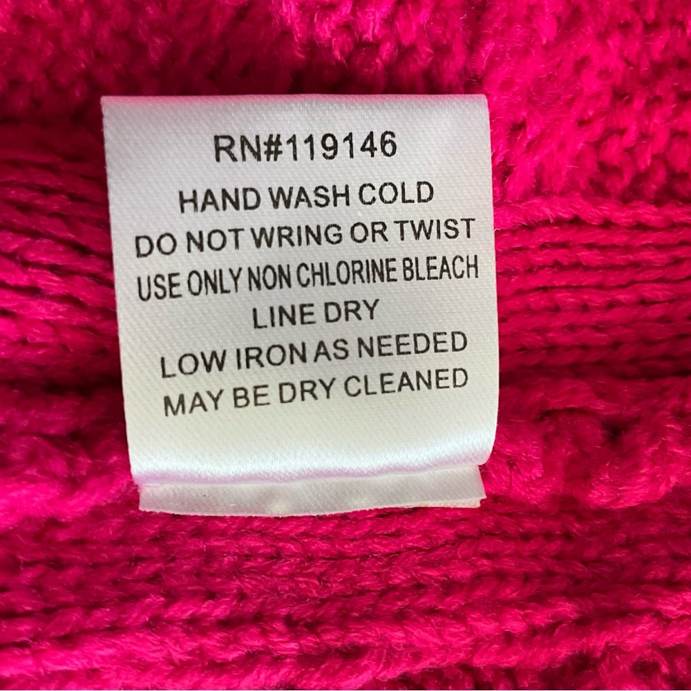 JODIFL Cableknit Sweater Vest Fruit Punch Pink Oversized Vest - Picture 6 of 12